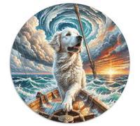 Portuguese Water Dog 1000 Pieces Jigsaws Stress Reliever Difficult Challenge for Adults & Kids Unique Challenge Game Jigsaw Puzzles Family Game Gifts (67.5x67.5cm)