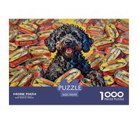 Portuguese Water Dog Jigsaw Puzzle Waterproof 1000 Piece Puzzles for Adults Fun Educational Games