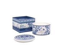 Portus Cale Gold & Blue Luxury Soap in Porcelain Jewel Box - 150g Bar - Pink Pepper & Jasmine - Palm Oil Free - Handcrafted in Portugal by Castelbel - Artisan Gift Soap with Ceramic Keepsake