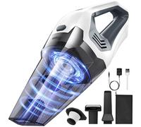 Portutif Handheld Vacuum Cleaner, Strong Suction Car Vacuum Cleaner | Hand Held Vacuum Cordless，Portable 30-Min Run Time，400ML Dust Cup，78Db， Lightweight for Car，Carpet Stairs，Pet Hair