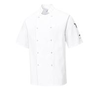 Portweast Chefs Jacket Stylish Short Sleeve Hardwearing Chefswear Cumbria C733
