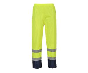 Portwes Hi-Vis Contrast Classic Rain Trousers Waterproof Reflective Safety Pants