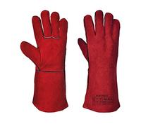 Portwest - 14" Welders Leather Gauntlet Glove (1 Pair Pack) - Red - 3XL