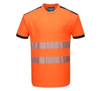 Portwest PW3 Hi-Vis Cotton Comfort T-Shirt Short Sleeve Reflective T181