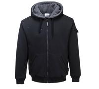 Portwest Fur Lined Hoody jacket full zip Hoodie Pewter Jacket - KS32