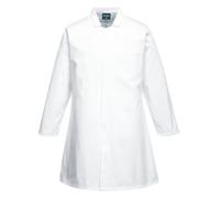 Portwest 2202 Food Industry 1 Pocket Coat Concealed Stud Front Twill Fabric | White, 4X Large, Regular Fit, Polycotton, 65% Polyester, 35% Cotton, Secure Storage, Durable, Machine Washable, Sleeveless