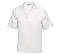 Portwest 2209 Short Sleeve Baker Shirt Food Processing | White, X Large, Kingsmill Polycotton Fabric, Pocketless Hygiene Design, Industrial Washable, Commercial Catering
