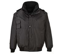 Portwest 4-in-1 Bomber Jacket, Size: M, Colour: Black, F465BKRM