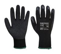 Portwest A100 Grip 10 Latex Glove Breathable Seamless Liner Cut Resistant | Black, X Large, EN ISO 21420 Dexterity 4, CE Certified, EN 388, Polyester, 100% Polyester, Open Back