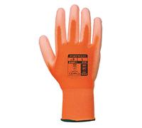 Portwest A120 Grip 13 PU Palm Work Gloves Mens Dexterity Level 5 Abrasion Resistant General Handling Safety Gloves Silicone Free CE Marked EN 388 ANSI A1 Warehouse Mechanic, Orange, M