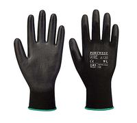 Portwest PU Palm General Handling Grip Gloves Black XL