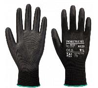 Portwest A123 PU Palm Glove Latex Free - Full Carton (144 pairs) Black S