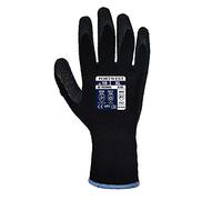 Portwest A140 Cold 10 Latex Crinkle Glove Cut Resistant Thermal Polyester | Black, 2X Large, EN ISO 21420 Dexterity 4, EN 511, EN 388, Regular Fit, Breathable Seamless Liner, Heavy Duty, Construction