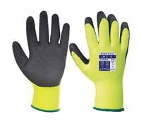 Portwest A140 Cold 10 Latex Crinkle Glove Cut Resistant Thermal Polyester | Black, Medium, EN ISO 21420 Dexterity 4, EN 511, EN 388 (1141X), Comfort Fit, Split Leather, Heavy Duty, Construction