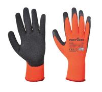 Portwest A140 Heavy Duty Thermal Grip Glove - Latex Orange/Black, Medium
