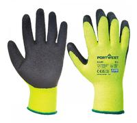 Portwest A140 Thermal Grip Latex Glove Black L Colour: Black, Hand Siz L