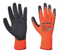 Portwest A140 Thermal Grip Latex Glove Orange/Black XL Colour: Orange/ XL