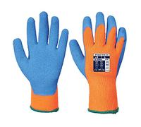 Portwest Latex Grip Gloves for Cold Conditions Orange / Blue 2XL