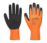 Portwest A340 High Visibility Grip Glove - Latex Foam Orange/Black, X-Large | Orange/Black, X Large, CE Certified, Palm Dip Coating, 13 Gauge Polyester and Elastic Liner, Open Back, Child Sizes