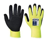 Portwest A340 High Visibility Grip Glove - Latex Foam Yellow, Medium