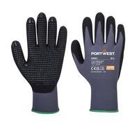 Portwest A351 DermiFlex Plus Gloves - Nitrile Dotted Grip, Precision Handling