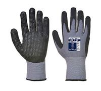 Portwest Dermiflex Plus Glove Grey/Black Size: M Colour: Grey/Black, H M