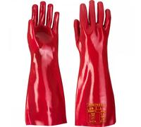 Portwest A445 PVC Gauntlet Red Size: XL Colour: Red, Hand Size: XL XL