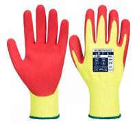 Portwest A626 Vis-Tex HR Cut Glove - Nitrile Yellow/Red Size: S Colour S