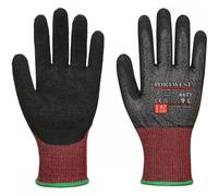 Portwest A671 CT200 AHR13 Latex Cut Glove Black Size: XS Colour: Black XS