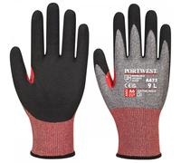Portwest A673 CT200 AHR18 Nitrile Foam Cut Glove Black Size: M Colour: M