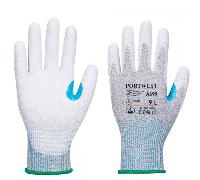 Portwest A699 MR13 ESD PU Palm Glove (Pk12) Grey/White M Colour: Grey/ M