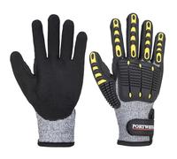 Portwest A722 Durable Anti Impact Cut Resistant Glove Grey/Black, Small