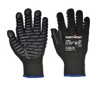 Portwest A790 Work Gloves Specialist Anti Vibration Glove Black, Large