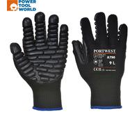 Portwest A790BKRM A790 Anti-Vibration Gloves Black Size Medium