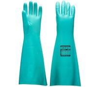 Portwest A813 Extended Length Nitrile Gauntlet - Chemical Resistant, Green