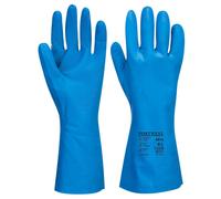 Portwest A814 Food Approved Nitrile Gauntlet, Blue - Chemical Resistant Gloves