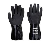 Portwest A882 ESD PVC Chemical Gauntlet Black, Small