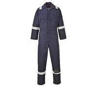 BizFlame Mens Aberdeen Flame Resistant Coverall Navy Blue 44" 32"