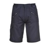 Portwest S889 Elasticated Action Workwear Safety Shorts Navy, 4XL