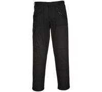Portwest Action Trousers - Black - 40in. Waist (Regular) - S887BKR40