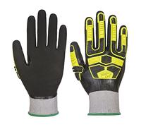 Portwest AP55 Waterproof HR Cut Impact Glove Grey/Black Size: XL Colou XL