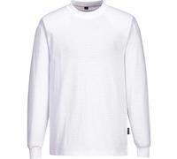 Portwest Anti Static ESD Long Sleeve T Shirt White 3XL