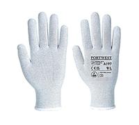 Portwest Anti-Static Shell Glove 1 Pair Grey Medium (Pack of 12)