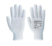 Portwest Anti-Static Shell Glove 1 Pair Grey XL (Pack of 12) A197GRRXL