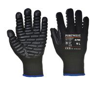 Portwest Anti Vibration Gloves Black M Pack of 1