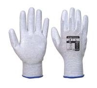 Portwest Antistatic PU Palm Glove Grey Size: XL Colour: Grey, Hand Siz XL