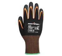Portwest AP35 Grip 15 Nitrile Double Palm Glove Black/Orange XL Colour XL