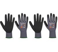 Portwest AP62 Dermiflex Aqua Glove Grey/Black, Medium (Pack of 2)