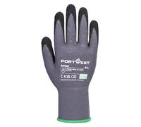 Portwest AP62 Dermiflex Aqua Glove Grey/Black, Small | Grey/Black, S, EN ISO 21420, OEKO TEX Certified, 15 Gauge Seamless Liner, Light Splash Tasks