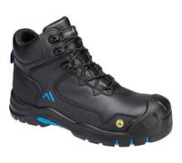 Portwest FC18 Composite Action Leather Mid Boot S3S ESD HRO SR SC FO Black Blue